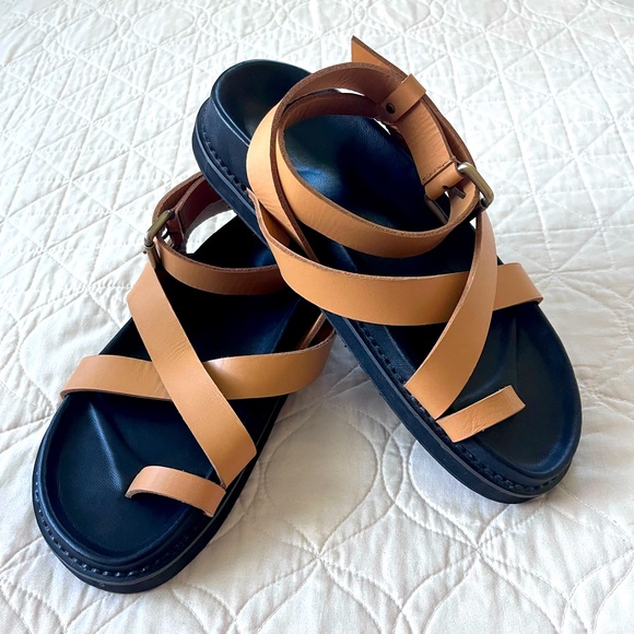 Liberte Leather Bronte Sandal in Tan - Picture 3 of 10